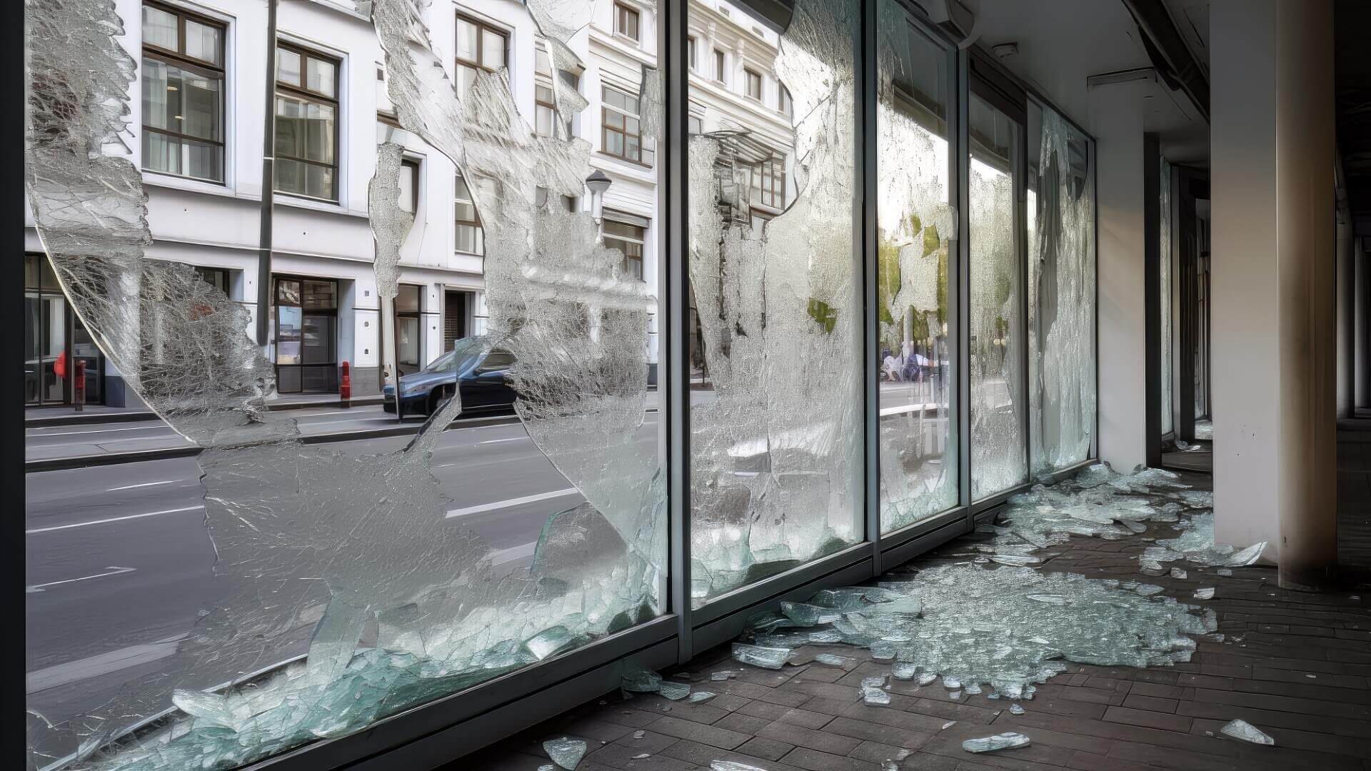2023 04 Smashed Commercial Retail Glass Smashed Commercial Retail Glass